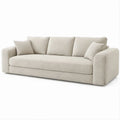 3-Sitzer-Sofa in Creme aus Bouclé-Polyester, 218 x 94 x 78 cm