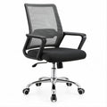 Drehbarer Bürostuhl mit Netzrückenlehne, Schwarz/Silber, 62 x 62 x 91–101 cm