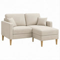 Beiges Ecksofa mit rechtsseitiger Recamiere, 160 x 130 x 85 cm